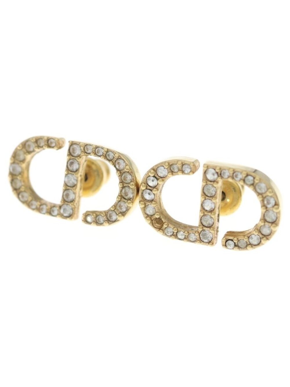 Dior Petit CD Stud Earrings Gold